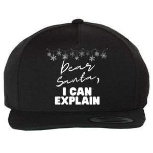 Dear Santa Funny Christmas Holiday Gift Designs Xmas Cool Gift Wool Snapback Cap