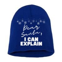 Dear Santa Funny Christmas Holiday Gift Designs Xmas Cool Gift Short Acrylic Beanie