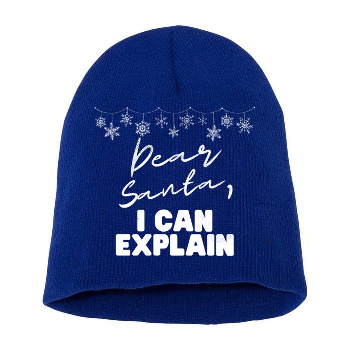 Dear Santa Funny Christmas Holiday Gift Designs Xmas Cool Gift Short Acrylic Beanie