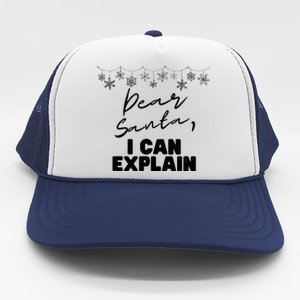 Dear Santa Funny Christmas Holiday Gift Designs Xmas Cool Gift Trucker Hat