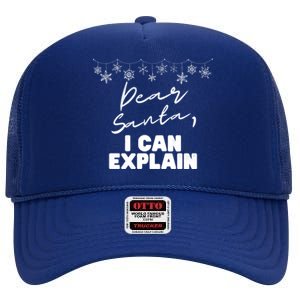 Dear Santa Funny Christmas Holiday Gift Designs Xmas Cool Gift High Crown Mesh Back Trucker Hat