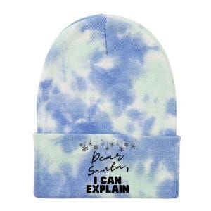 Dear Santa Funny Christmas Holiday Gift Designs Xmas Cool Gift Tie Dye 12in Knit Beanie