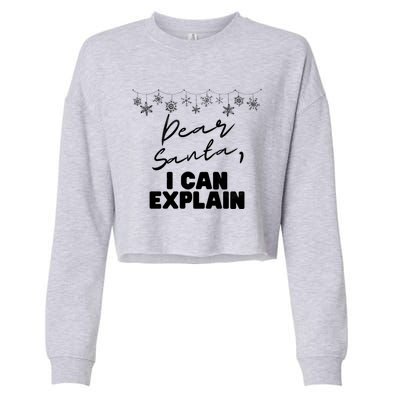 Dear Santa Funny Christmas Holiday Gift Designs Xmas Cool Gift Cropped Pullover Crew