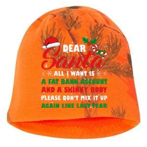 Dear Santa Fat Bank Account Skinny Body Fun Xmas Adult Humor Kati - Camo Knit Beanie