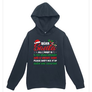 Dear Santa Fat Bank Account Skinny Body Fun Xmas Adult Humor Urban Pullover Hoodie