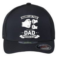 Dad Squared Fathers Day Dad Of Two Cool Daddy Of 2 Flexfit Unipanel Trucker Cap