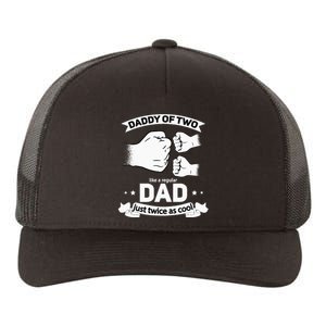 Dad Squared Fathers Day Dad Of Two Cool Daddy Of 2 Yupoong Adult 5-Panel Trucker Hat