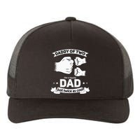 Dad Squared Fathers Day Dad Of Two Cool Daddy Of 2 Yupoong Adult 5-Panel Trucker Hat