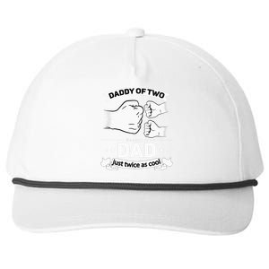 Dad Squared Fathers Day Dad Of Two Cool Daddy Of 2 Snapback Five-Panel Rope Hat