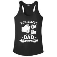 Dad Squared Fathers Day Dad Of Two Cool Daddy Of 2 Ladies PosiCharge Competitor Racerback Tank