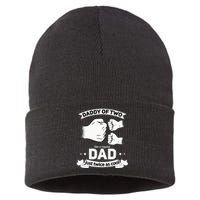 Dad Squared Fathers Day Dad Of Two Cool Daddy Of 2 Sustainable Knit Beanie