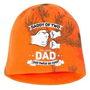 Dad Squared Fathers Day Dad Of Two Cool Daddy Of 2 Kati - Camo Knit Beanie