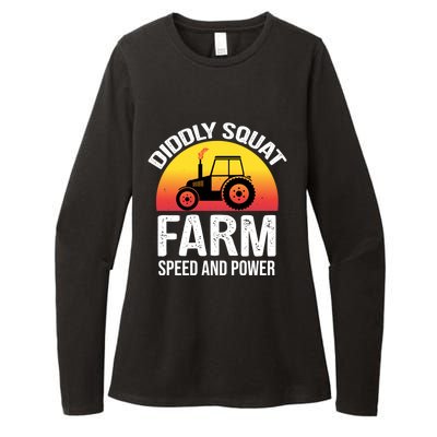 Diddly Squat Farm Speed And Power Gift Funny Tractor Gift Womens CVC Long Sleeve Shirt