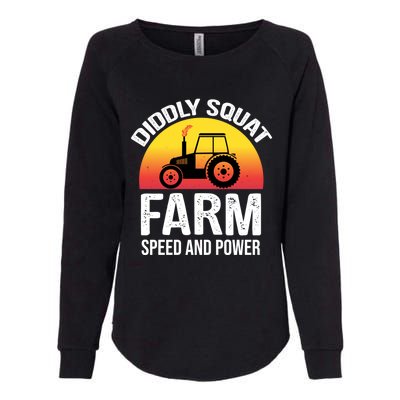 Diddly Squat Farm Speed And Power Gift Funny Tractor Gift Womens California Wash Sweatshirt