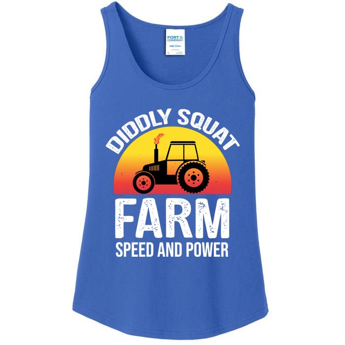 Diddly Squat Farm Speed And Power Gift Funny Tractor Gift Ladies Essential Tank