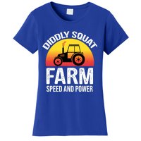 Diddly Squat Farm Speed And Power Gift Funny Tractor Gift Women's T-Shirt