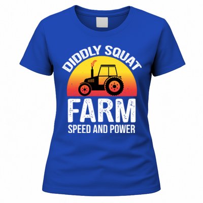 Diddly Squat Farm Speed And Power Gift Funny Tractor Gift Women's T-Shirt