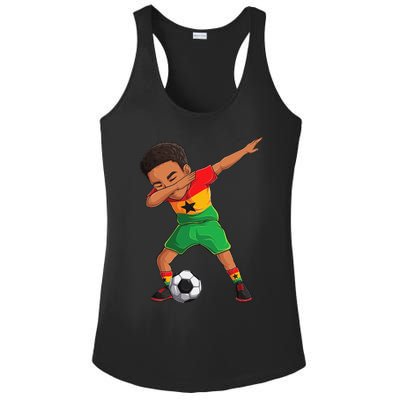 Dabbing Soccer  Ghana Jersey Ghanaian Football Ladies PosiCharge Competitor Racerback Tank