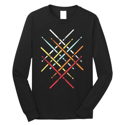 Drum Stick Gift For Drummer Drum Player Long Sleeve Shirt