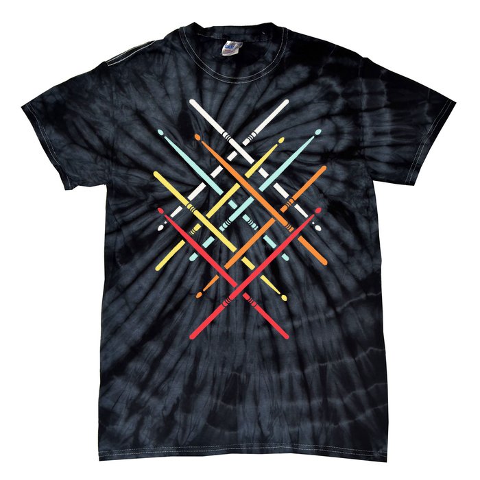 Drum Stick Gift For Drummer Drum Player Tie-Dye T-Shirt