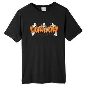 Dental Squad Ghost Pumpkin Dentist Halloween Matching Funny Gift Tall Fusion ChromaSoft Performance T-Shirt