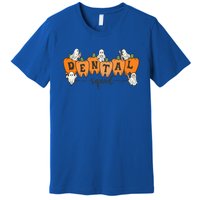 Dental Squad Ghost Pumpkin Dentist Halloween Matching Funny Gift Premium T-Shirt