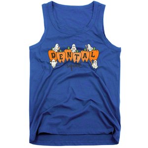 Dental Squad Ghost Pumpkin Dentist Halloween Matching Funny Gift Tank Top