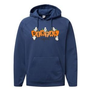 Dental Squad Ghost Pumpkin Dentist Halloween Matching Funny Gift Performance Fleece Hoodie