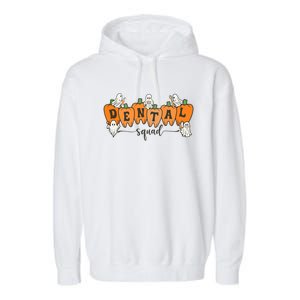 Dental Squad Ghost Pumpkin Dentist Halloween Matching Funny Gift Garment-Dyed Fleece Hoodie