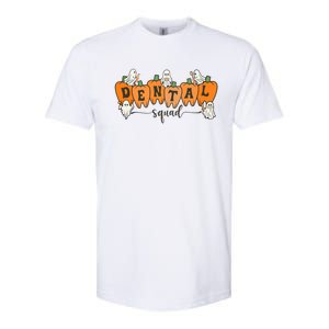 Dental Squad Ghost Pumpkin Dentist Halloween Matching Funny Gift Softstyle CVC T-Shirt