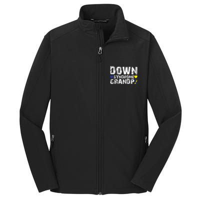 Down Syndrome Grandpa Family Matching For Down Syndrome Awareness Gift Core Soft Shell Jacket