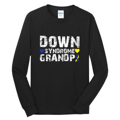 Down Syndrome Grandpa Family Matching For Down Syndrome Awareness Gift Tall Long Sleeve T-Shirt