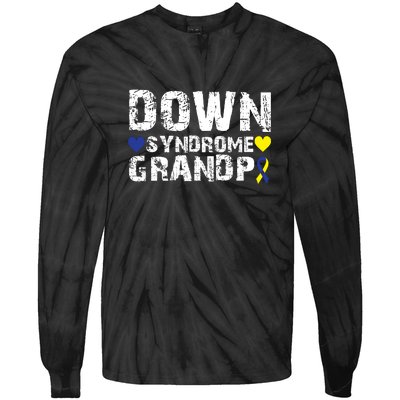 Down Syndrome Grandpa Family Matching For Down Syndrome Awareness Gift Tie-Dye Long Sleeve Shirt