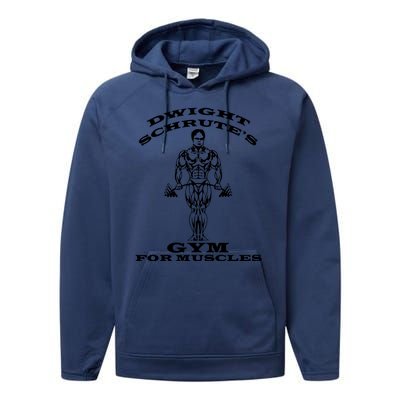 Dwight Schrute's Gym For Muscles Performance Fleece Hoodie