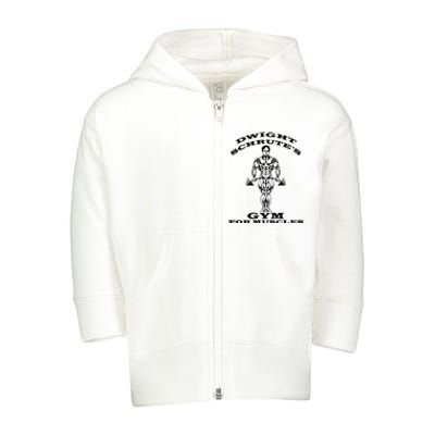 Dwight Schrute's Gym For Muscles Toddler Zip Fleece Hoodie