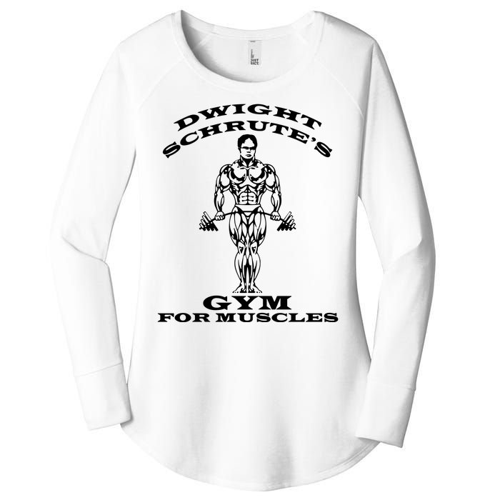 Dwight Schrute's Gym For Muscles Women's Perfect Tri Tunic Long Sleeve Shirt