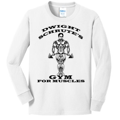 Dwight Schrute's Gym For Muscles Kids Long Sleeve Shirt