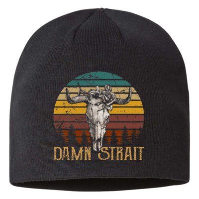 D.A.M.N. S.T.R.A.I.T Guitar Music Country Bullskulls Cowboy Sustainable Beanie