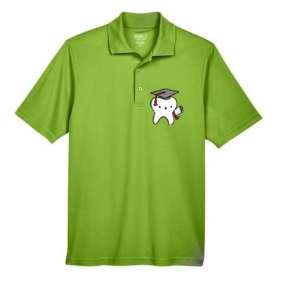 Dentist School Graduate Tooth Funny Gift Men's Origin Performance Piqué Polo