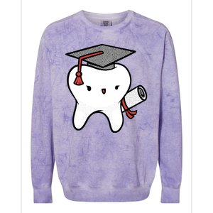 Dentist School Graduate Tooth Funny Gift Colorblast Crewneck Sweatshirt