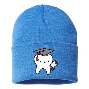 Dentist School Graduate Tooth Funny Gift Sustainable Knit Beanie