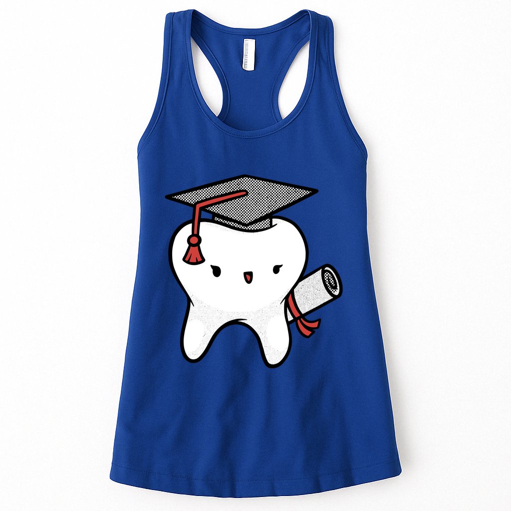 Dentist School Graduate Tooth Funny Gift Womens Tank Top
