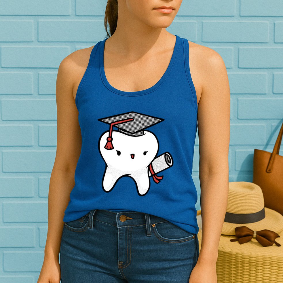 Dentist School Graduate Tooth Funny Gift Womens Tank Top