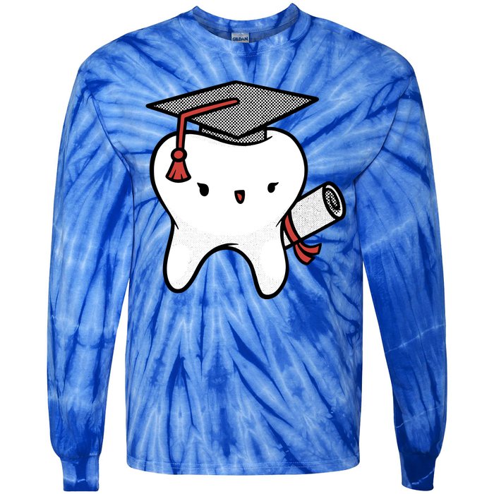 Dentist School Graduate Tooth Funny Gift Tie-Dye Long Sleeve Shirt