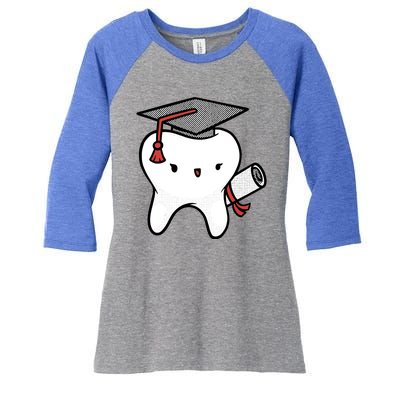 Dentist School Graduate Tooth Funny Gift Women's Tri-Blend 3/4-Sleeve Raglan Shirt