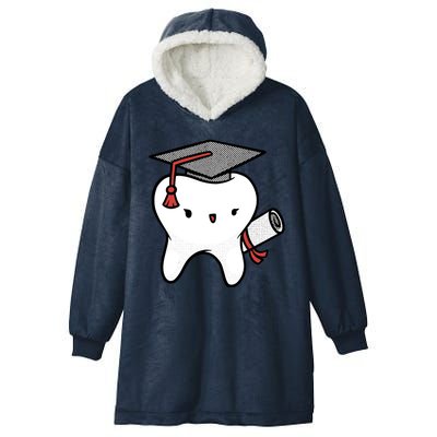 Dentist School Graduate Tooth Funny Gift Hooded Wearable Blanket