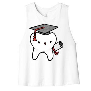 Dentist School Graduate Tooth Funny Gift Women's Racerback Cropped Tank