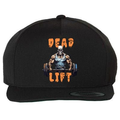 Deadlift Skeleton Gym Lifting Weights Training Halloween Wool Snapback Cap