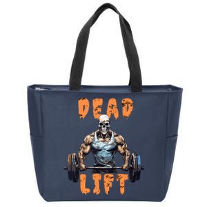 Deadlift Skeleton Gym Lifting Weights Training Halloween Zip Tote Bag