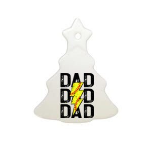 Dad Softball Game Day Ceramic Tree Ornament